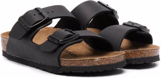 Birkenstock Kids Arizona buckle-strap sandals Black