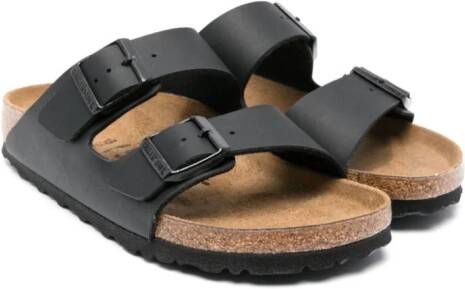 Birkenstock Kids Arizona leather sandals Black