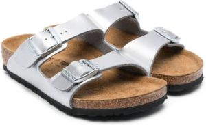 Birkenstock Kids Arizona metallic sandals Grey