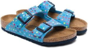 Birkenstock Kids Arizona polka dot sandals Blue