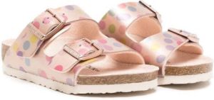 Birkenstock Kids Arizona polka-dot sandals Pink