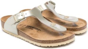 Birkenstock Kids Gizeh metallic thong sandals Grey