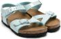 Birkenstock Kids Kumba patent-finish sandals Green - Thumbnail 1