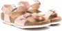 Birkenstock Kids metallic-effect leather sandals Pink - Thumbnail 1