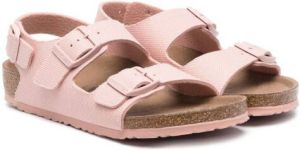 Birkenstock Kids Milano buckled slingback sandals Pink