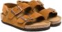 Birkenstock Kids Milano buckled suede sandals Brown - Thumbnail 1