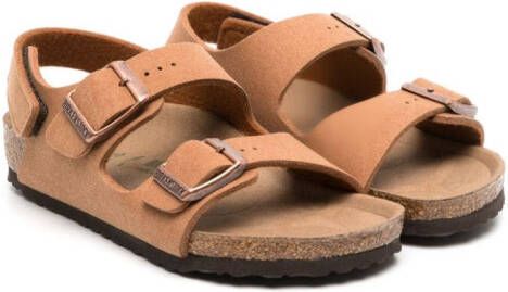 Birkenstock Kids Milano double-strap sandals Brown