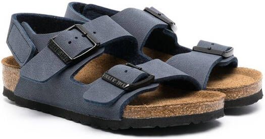 Birkenstock Kids Milano HL buckled sandals Blue