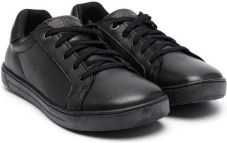 Birkenstock Kids Porto leather sneakers Black