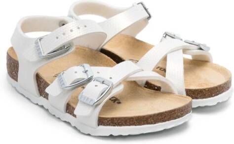 Birkenstock Kids Rio buckle-strap sandals White
