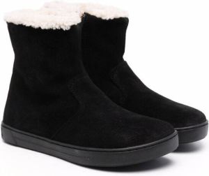 Birkenstock Kids shearling-lined slip-on boots Black