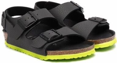 Birkenstock Kids slingback buckle-fastened sandals Black