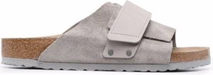 Birkenstock layered-strap leather sandals Grey