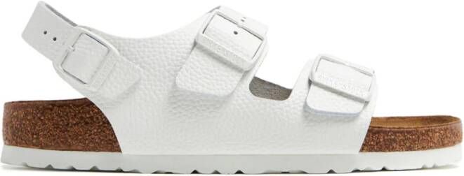 Birkenstock Milano BS leather sandals White