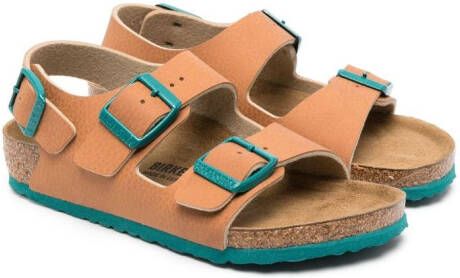 Birkenstock Milano Kinder leather sandals Brown