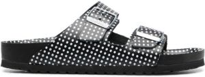 Birkenstock polka-dot print two-strap sandals Black