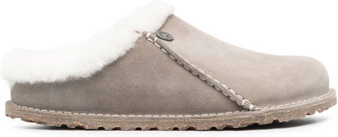Birkenstock shearling-lined chunky mules Grey