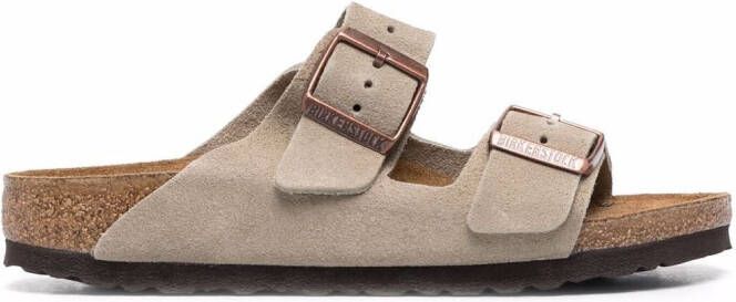 Birkenstock Arizona Soft Footbed suede sandals Neutrals