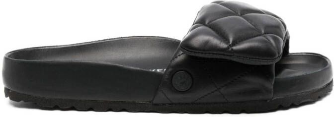 Birkenstock Sylt padded leather sandals Black