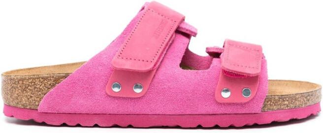 Birkenstock Uji double-strap suede sandals Pink