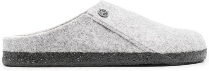 Birkenstock Zermatt logo-detail slides Grey