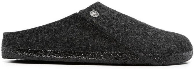 Birkenstock Zermatt wool felt slippers Black