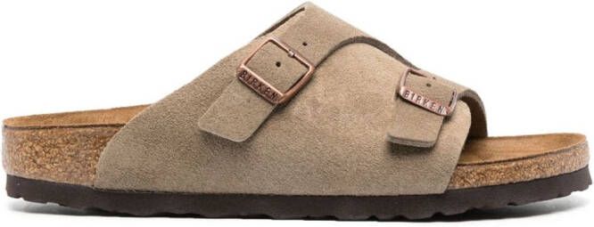 Birkenstock Zurich suede slides Grey