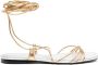 BLACK SUEDE STUDIO Faye metallic leather sandals Gold - Thumbnail 1