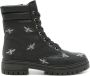 Blue Bird Shoes bee-embroidered leather boots Black - Thumbnail 1