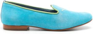 Blue Bird Shoes cocktail-embroidered suede loafers