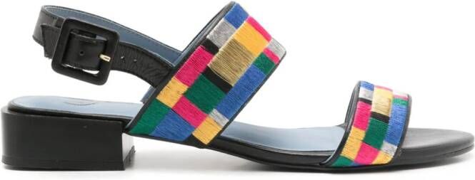 Blue Bird Shoes colour-block leather sandals Multicolour