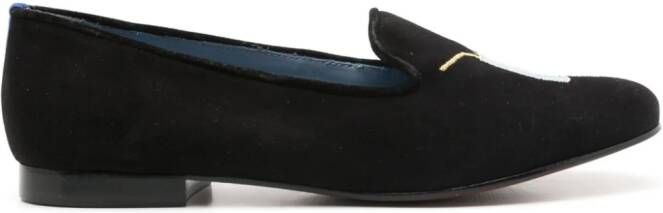 Blue Bird Shoes Drinks suede loafers Black