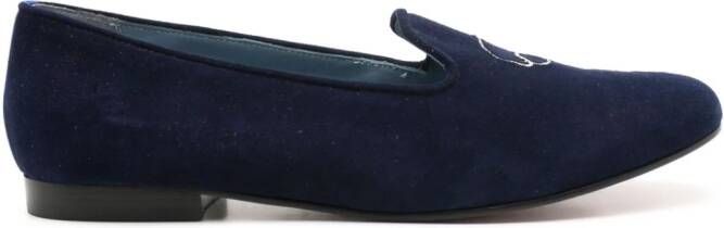 Blue Bird Shoes Face To Face suede loafers Black