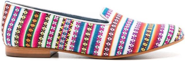Blue Bird Shoes geometric-print loafers Multicolour