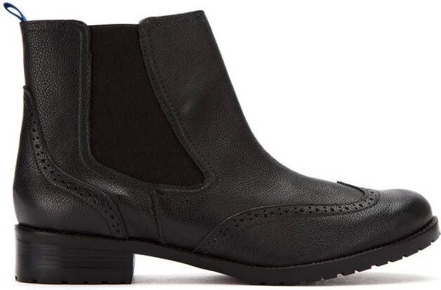 Blue Bird Shoes leather chelsea boots Black