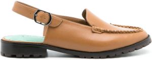 Blue Bird Shoes slingback-strap driving shoes Brown