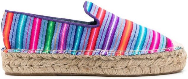 Blue Bird Shoes striped cotton espadrilles Multicolour