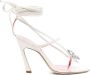 Blumarine 105mm lace-up leather sandals White - Thumbnail 1