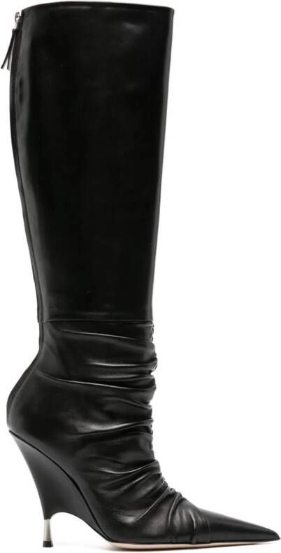 Blumarine 105mm leather boots Black