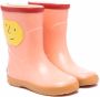 Bobo Choses face-patch ankle wellies Orange - Thumbnail 1