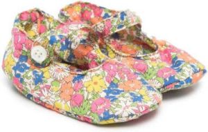 Bonpoint all-over floral-print crib shoes Green