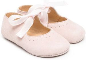 Bonpoint bow-detail crib shoes Pink