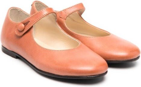 Bonpoint button-fastening ballerina shoes Pink