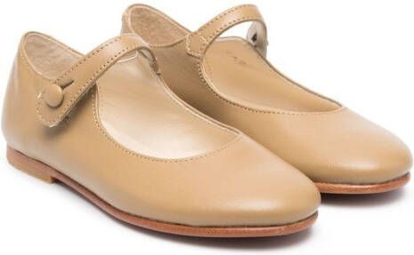 Bonpoint Ella ballerina shoes Brown