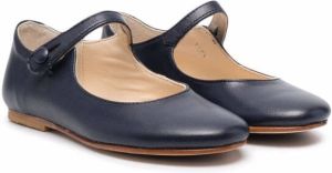 Bonpoint Ella leather ballerina shoes Blue