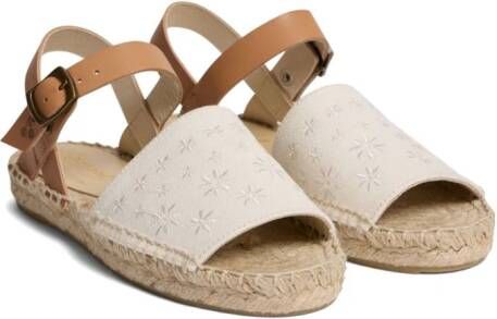 Bonpoint Fava leather sandals White
