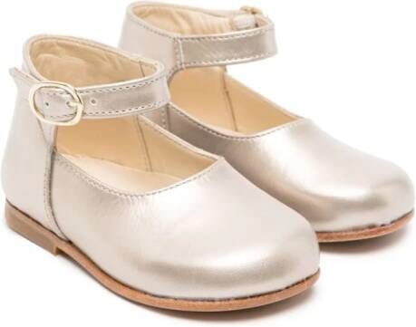 Bonpoint metallic leather ballerina shoes Gold