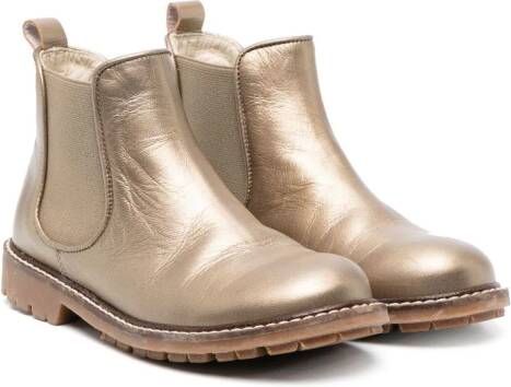Bonpoint Patty metallic-effect Chelsea boots Gold
