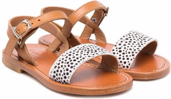 Bonpoint polka dot-print sandals White