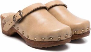 Bonpoint slip-on clog sandals Brown